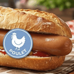 Pain saucisse au poulet